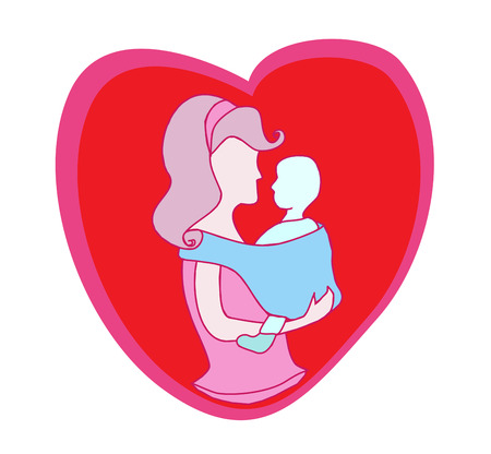 mother and baby iconのイラスト素材
