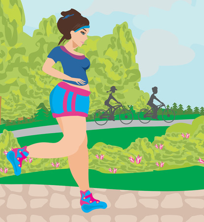 obese girl wants to lose weightのイラスト素材