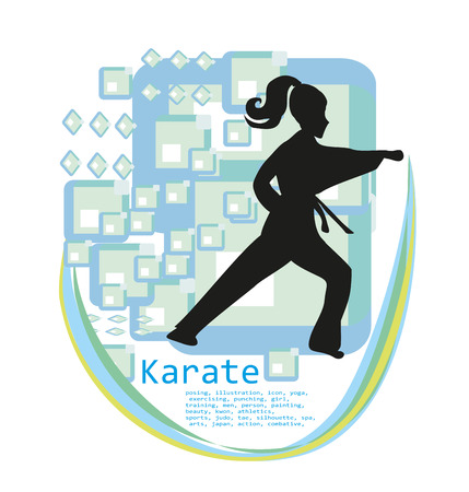 Karate girl designのイラスト素材