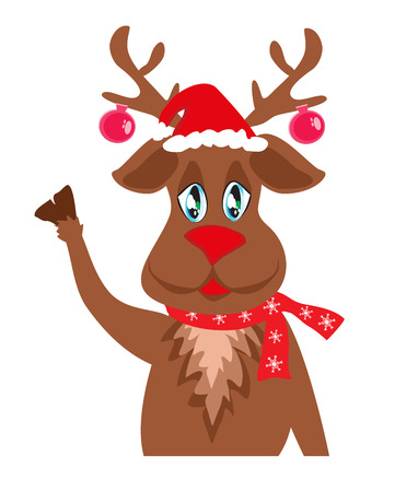 Cute Christmas reindeerのイラスト素材