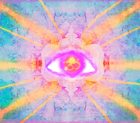 illustration of a third eye mystical signの写真素材