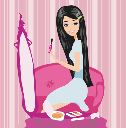 make up at homeのイラスト素材