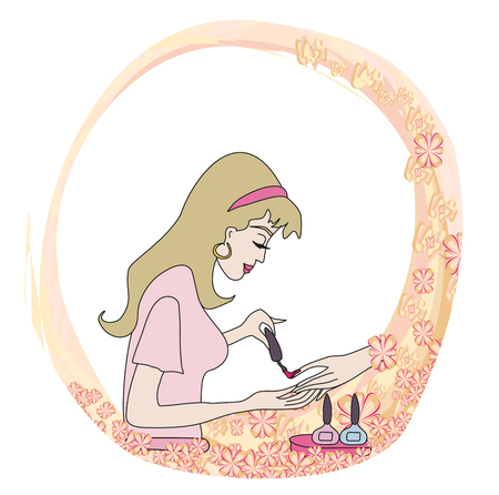 Nail Salon designのイラスト素材