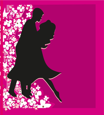 Ballroom dancers - invitationのイラスト素材