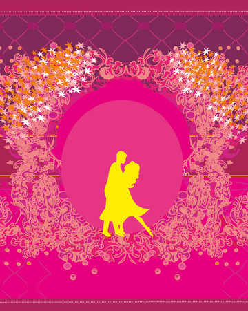 Ballroom dancers - invitationのイラスト素材