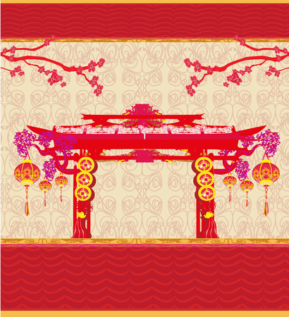 Mid-Autumn Festival for Chinese New Year cardのイラスト素材