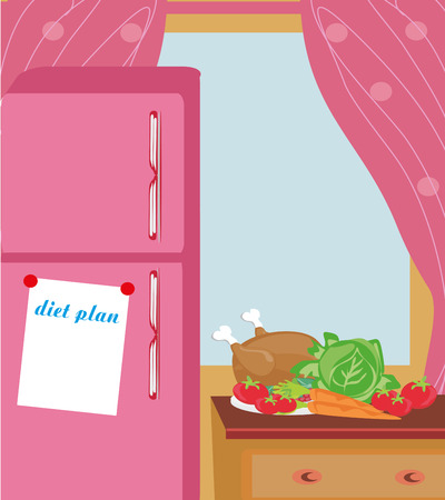 Diet plan. Workout planning. Healthy lifestyleのイラスト素材
