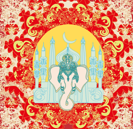 Creative illustration of Hindu Lord Ganeshaのイラスト素材