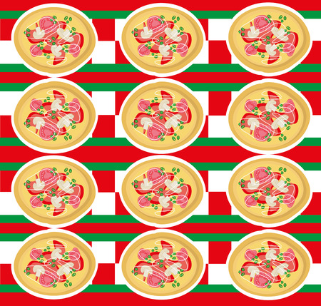 Pizza retro backgroundのイラスト素材