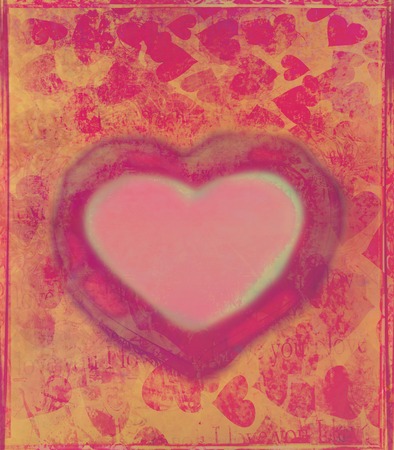 Grunge heart frameの写真素材
