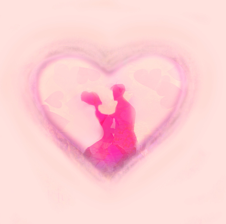 Wedding dancing couple cardの写真素材