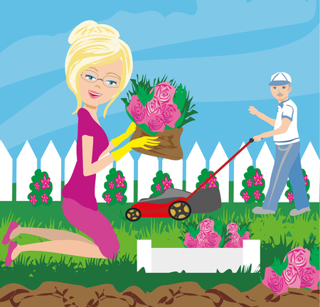 Garden workのイラスト素材