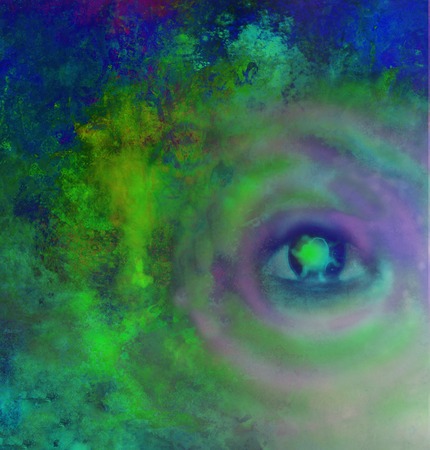 Illustration of a third eye mystical sign の写真素材