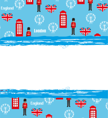 London landmarks symbols frameのイラスト素材