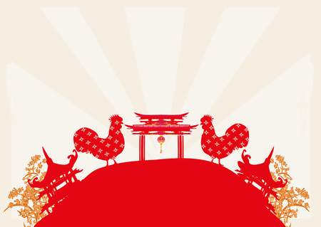 Year of rooster designのイラスト素材