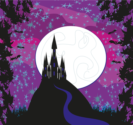 Magic Fairy Tale Princess Castleのイラスト素材