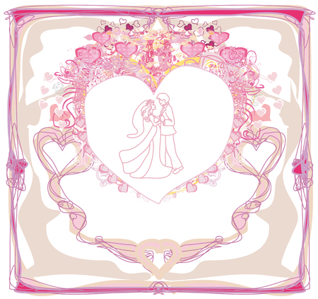Wedding dancers - invitation cardのイラスト素材