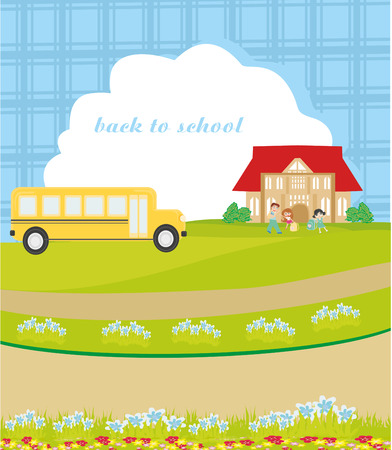 back to school cardのイラスト素材