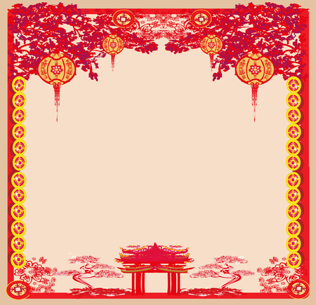 Mid-Autumn Festival for Chinese New Year - frameのイラスト素材