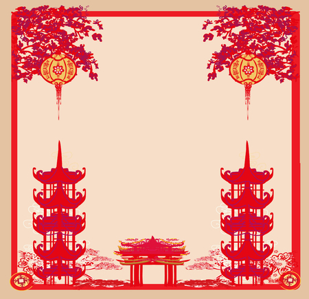 Mid-Autumn Festival for Chinese New Year - frameのイラスト素材