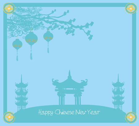Mid-Autumn Festival for Chinese New Year - cardのイラスト素材