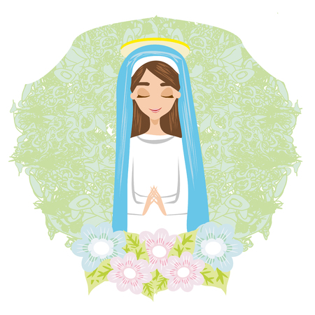 Holy Mary card illustration.のイラスト素材
