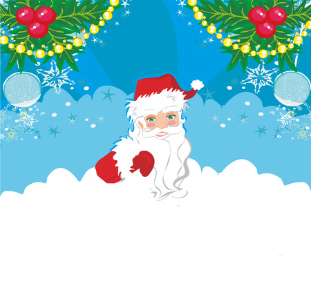 Funny Santa Claus cardのイラスト素材
