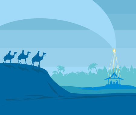 Birth of Jesus in Bethlehemのイラスト素材