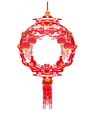 Chinese zodiac the year of Dogのイラスト素材