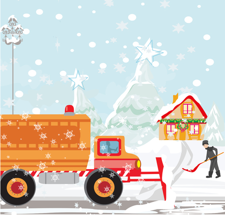 Shovel snowのイラスト素材
