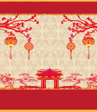 Mid-Autumn Festival for Chinese New Year - cardのイラスト素材