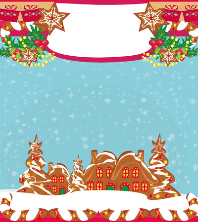 Christmas decorative frameのイラスト素材
