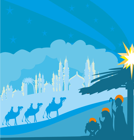 Birth of Jesus in Bethlehemのイラスト素材