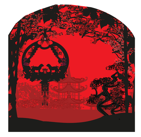 Chinese zodiac the year of Dogのイラスト素材