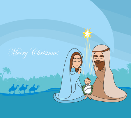 Birth of Jesus in Bethlehemのイラスト素材