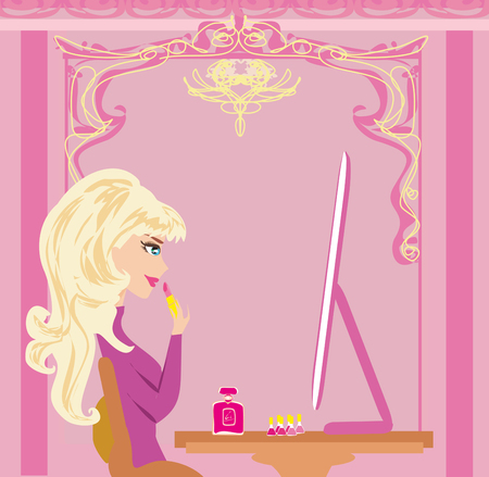 Make up at homeのイラスト素材