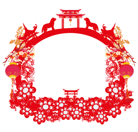 Chinese zodiac the year of Dog illustration.のイラスト素材
