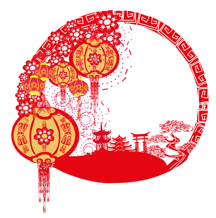 Mid-Autumn Festival for Chinese New Yearのイラスト素材