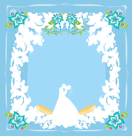 Elegant floral  wedding invitationのイラスト素材