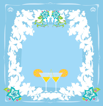 Cocktail party Invitation Cardのイラスト素材