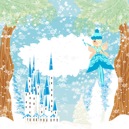 Winter fairy vector illustrationのイラスト素材