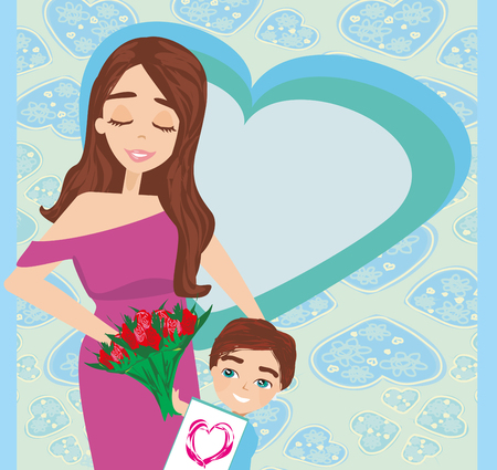 Happy Mothers Day cardのイラスト素材