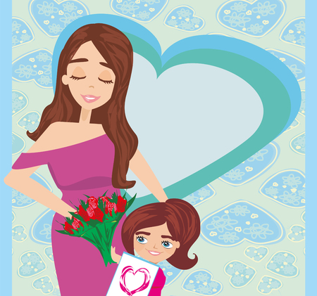 Happy Mothers Day cardのイラスト素材