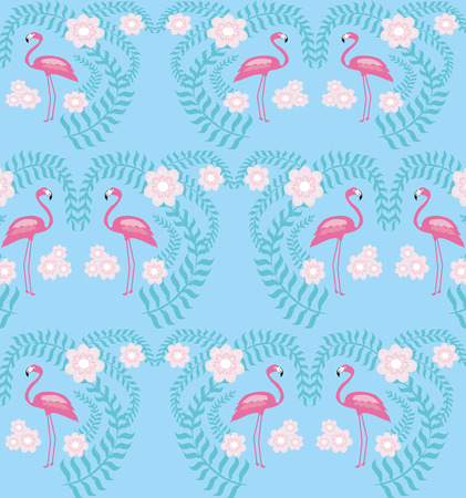 Seamless flamingo bird patternのイラスト素材