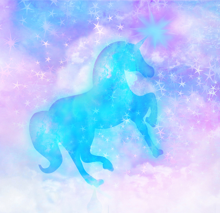 Cute magic unicornの写真素材