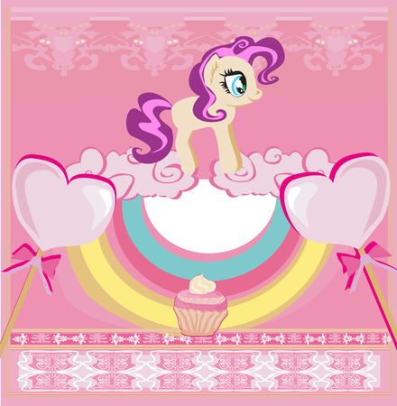 Card with a cute unicornのイラスト素材