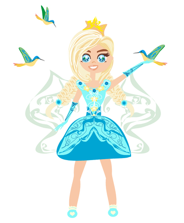 Cute fairy princess -  isolated illustrationのイラスト素材