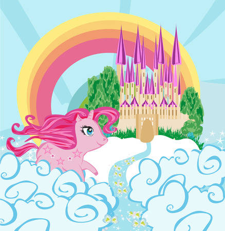 Card with a cute unicornのイラスト素材