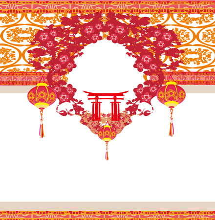 Mid-Autumn Festival for Chinese New Year - cardのイラスト素材