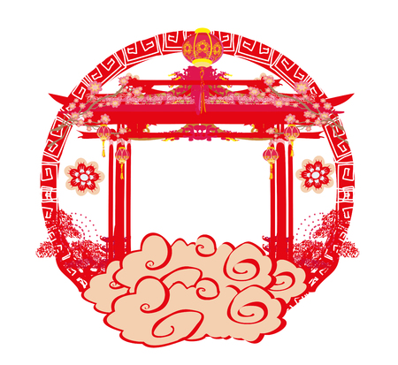 Mid-Autumn Festival for Chinese New Year - cardのイラスト素材